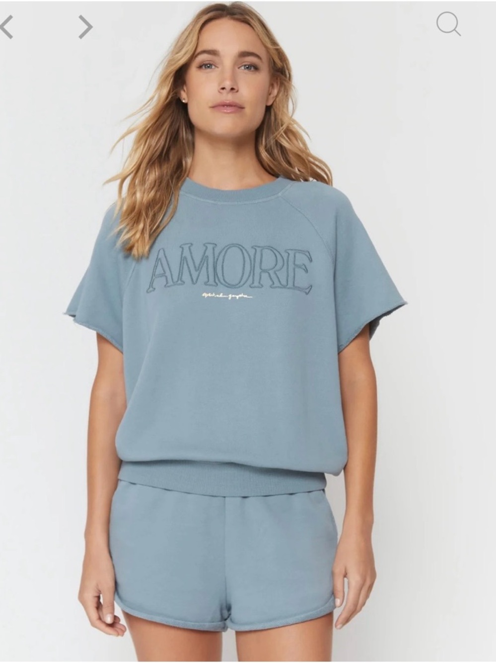 Spiritual Gangster Sweatshirt Small Amore Oversize CutOff Lake Como Gold